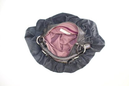 Miu Miu grey suede hobo bag