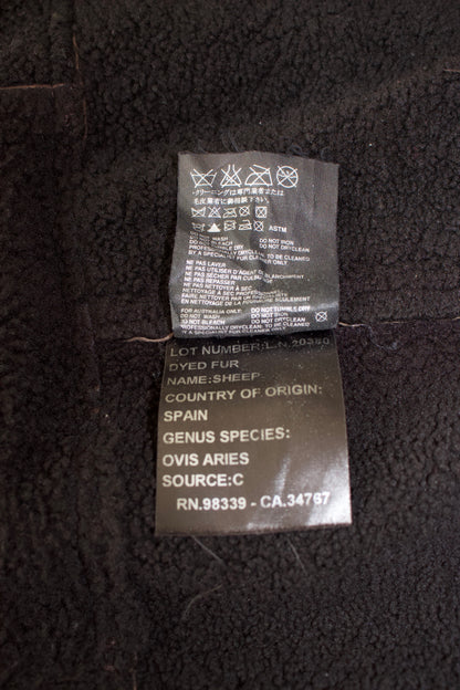 Prada 2000s brown shearling skirt