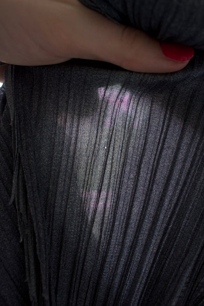 Issey Miyake Pleats Please grey sleeveless top