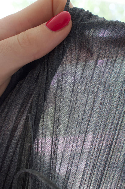 Issey Miyake Pleats Please grey sleeveless top