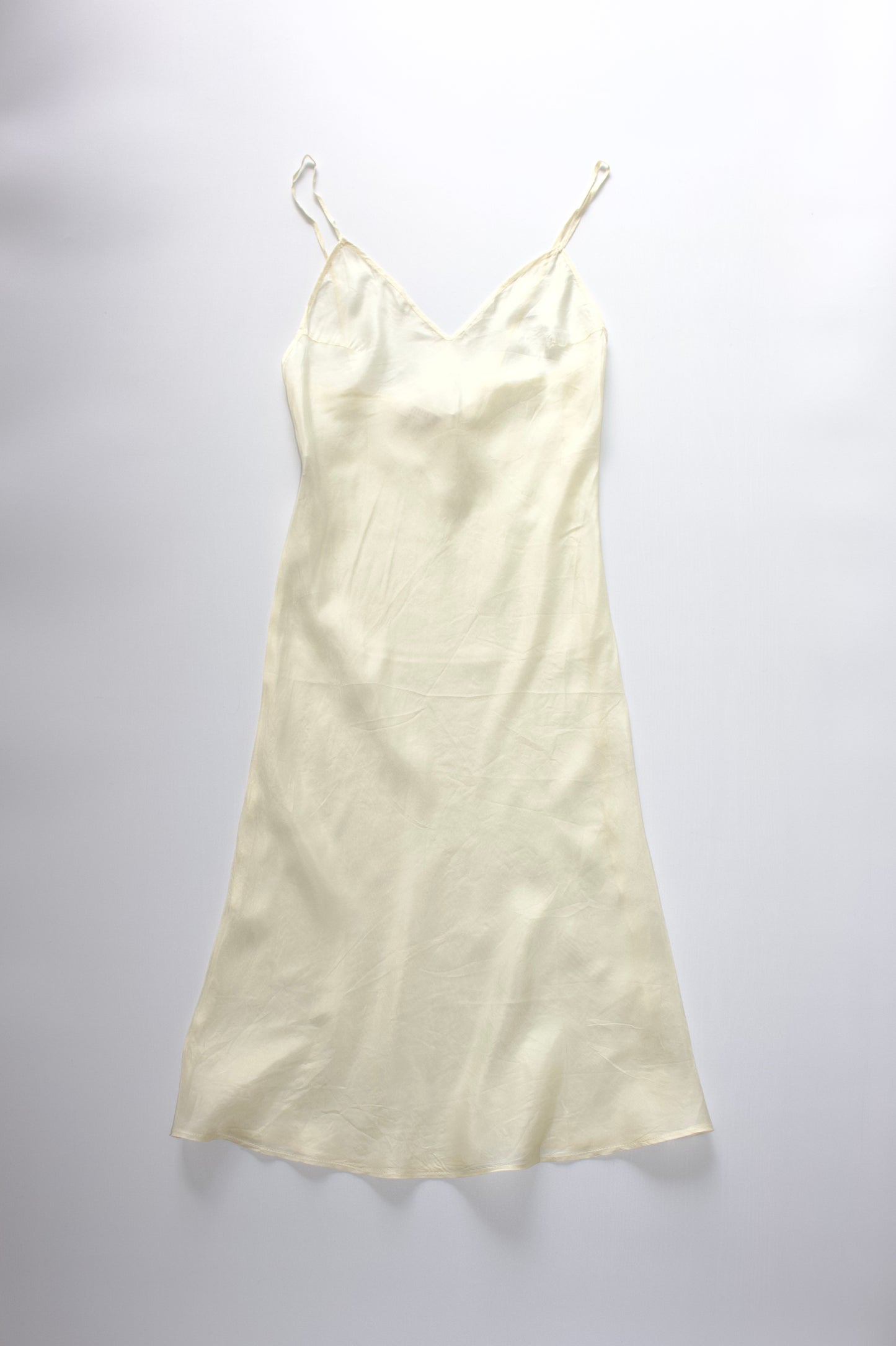 Miu Miu 90s yellow silk dress