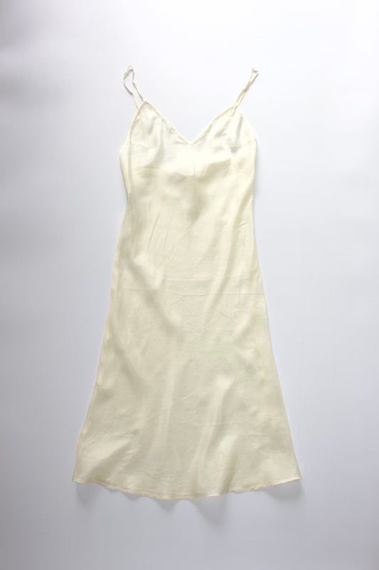 Miu Miu 90s yellow silk dress