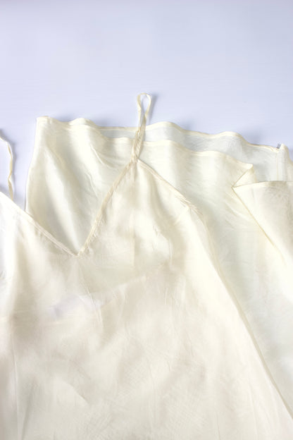 Miu Miu 90s yellow silk dress