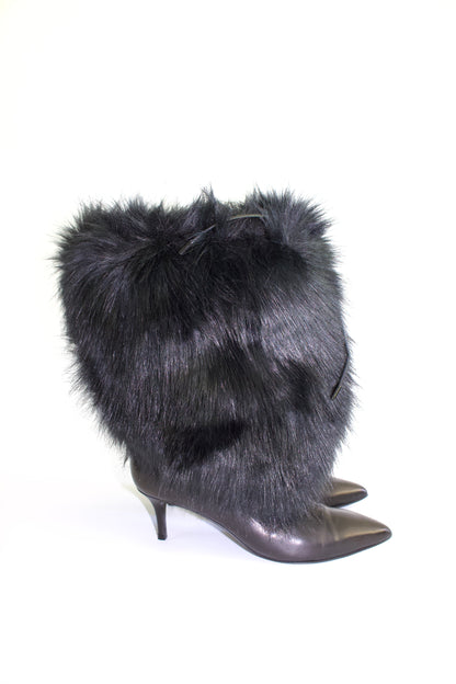 Emporio Armani black boots with fur