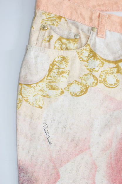 Roberto Cavalli SS2001 Elizabeth Taylor printed jeans