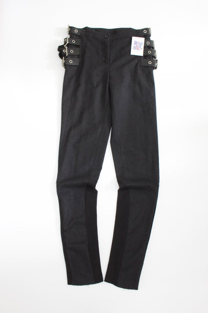Dolce & Gabbana FW 2003 black trousers with belts