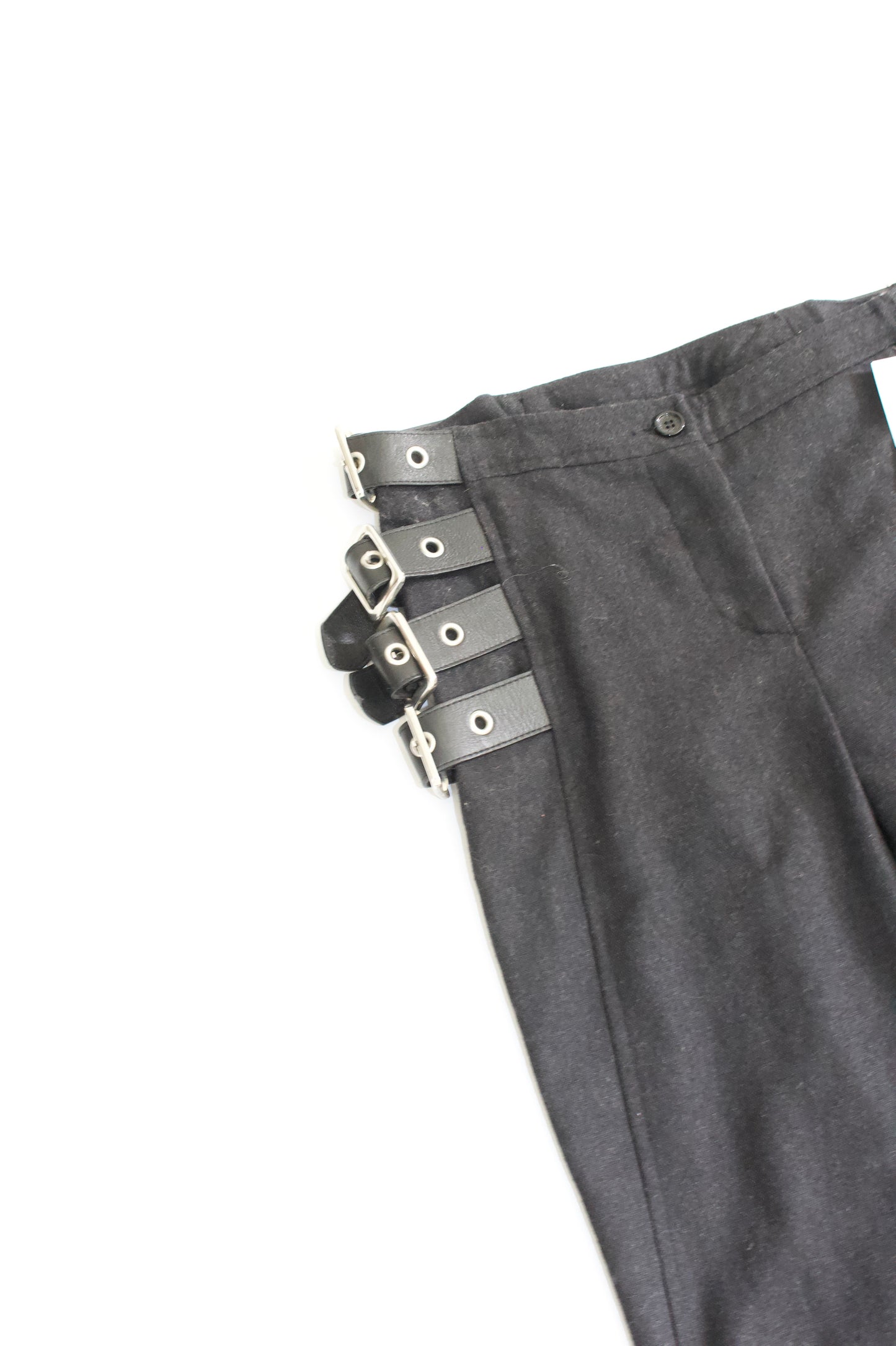 Dolce & Gabbana FW 2003 black trousers with belts