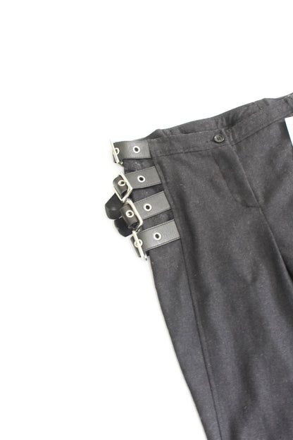 Dolce & Gabbana FW 2003 black trousers with belts
