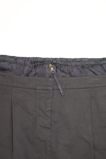 Prada SS 2009 navy mini-skirt with satin rim