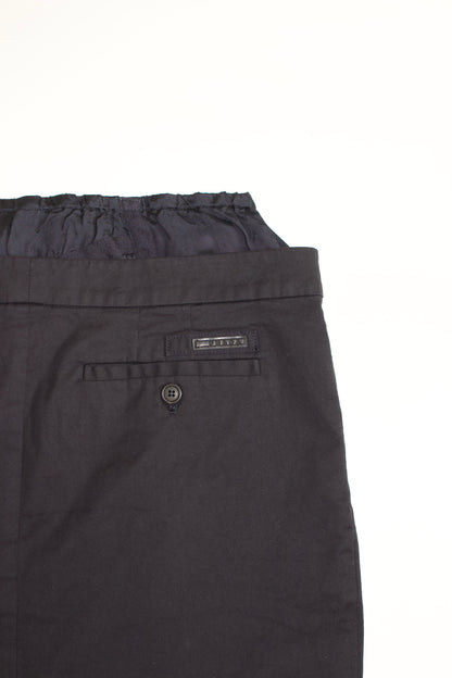Prada SS 2009 navy mini-skirt with satin rim