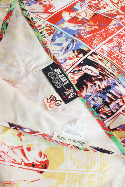 Jean Paul Gaultier FW1995 'Safe Sex’ comic print midi-skirt