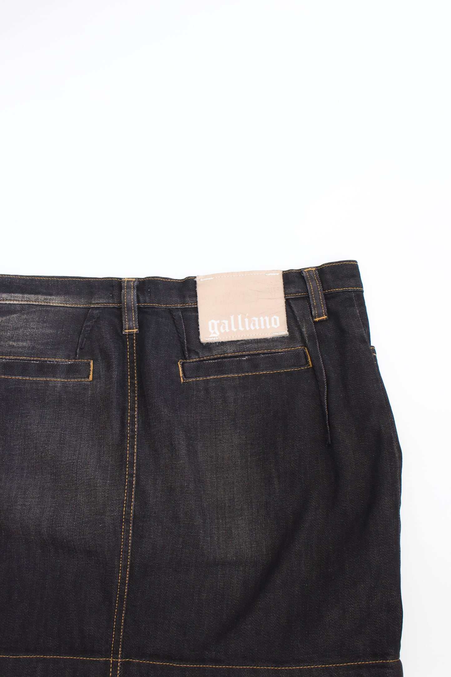 Galliano black mini skirt