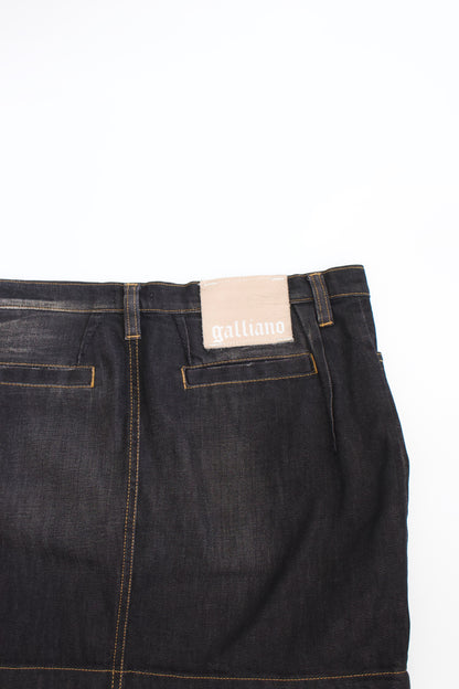 Galliano black mini skirt
