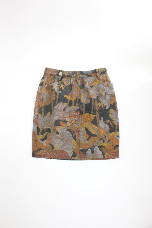 Kenzo 90s colourful tiger print mini-skirt