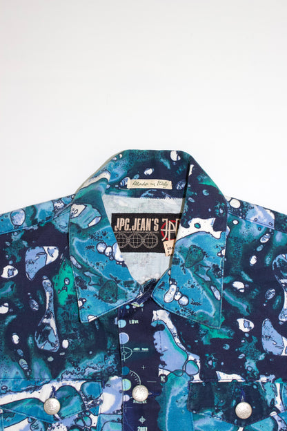 Jean Paul Gaultier SS 2001 blue printed jacket