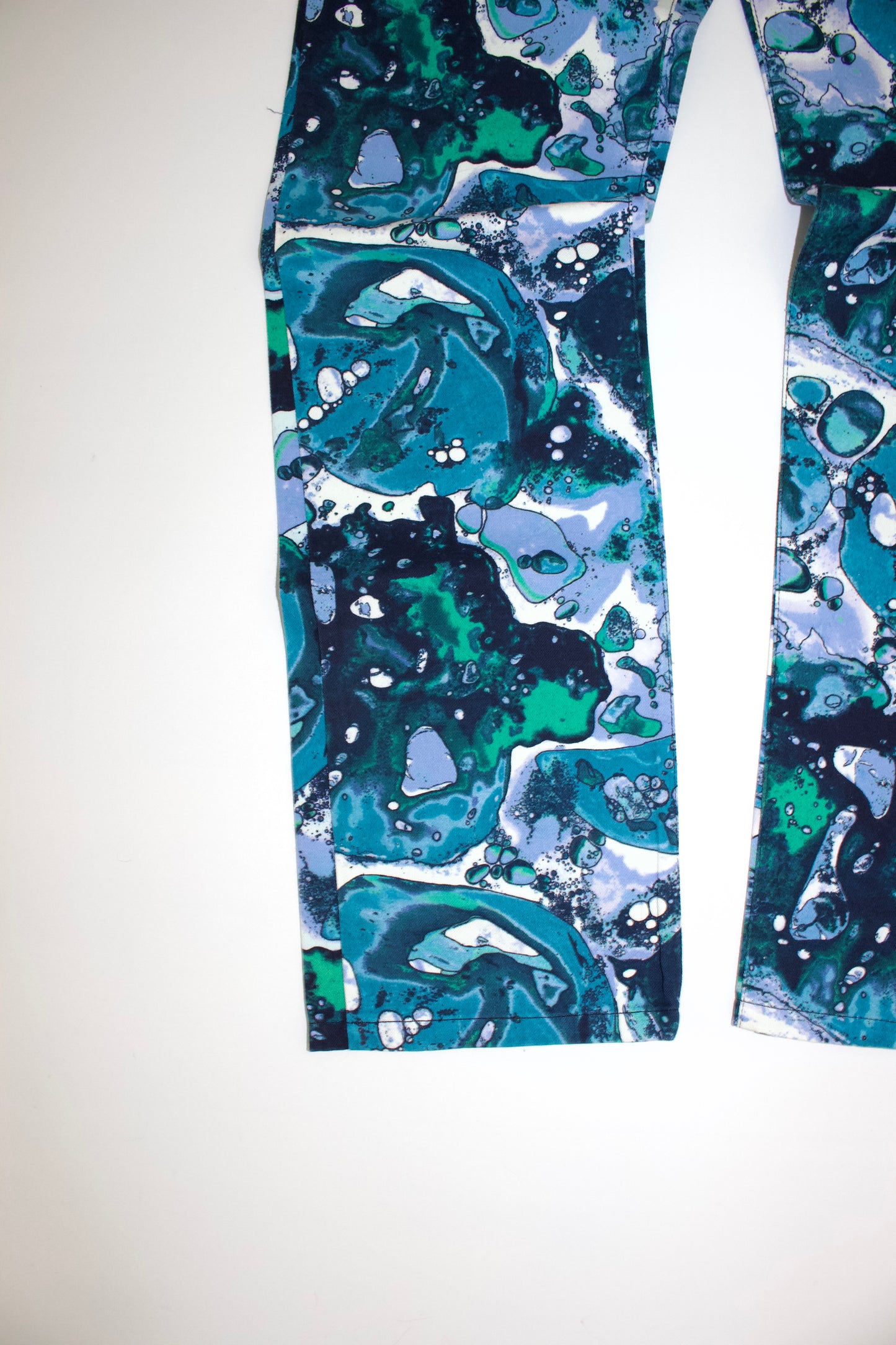 Jean Paul Gaultier SS 2001 blue printed jeans