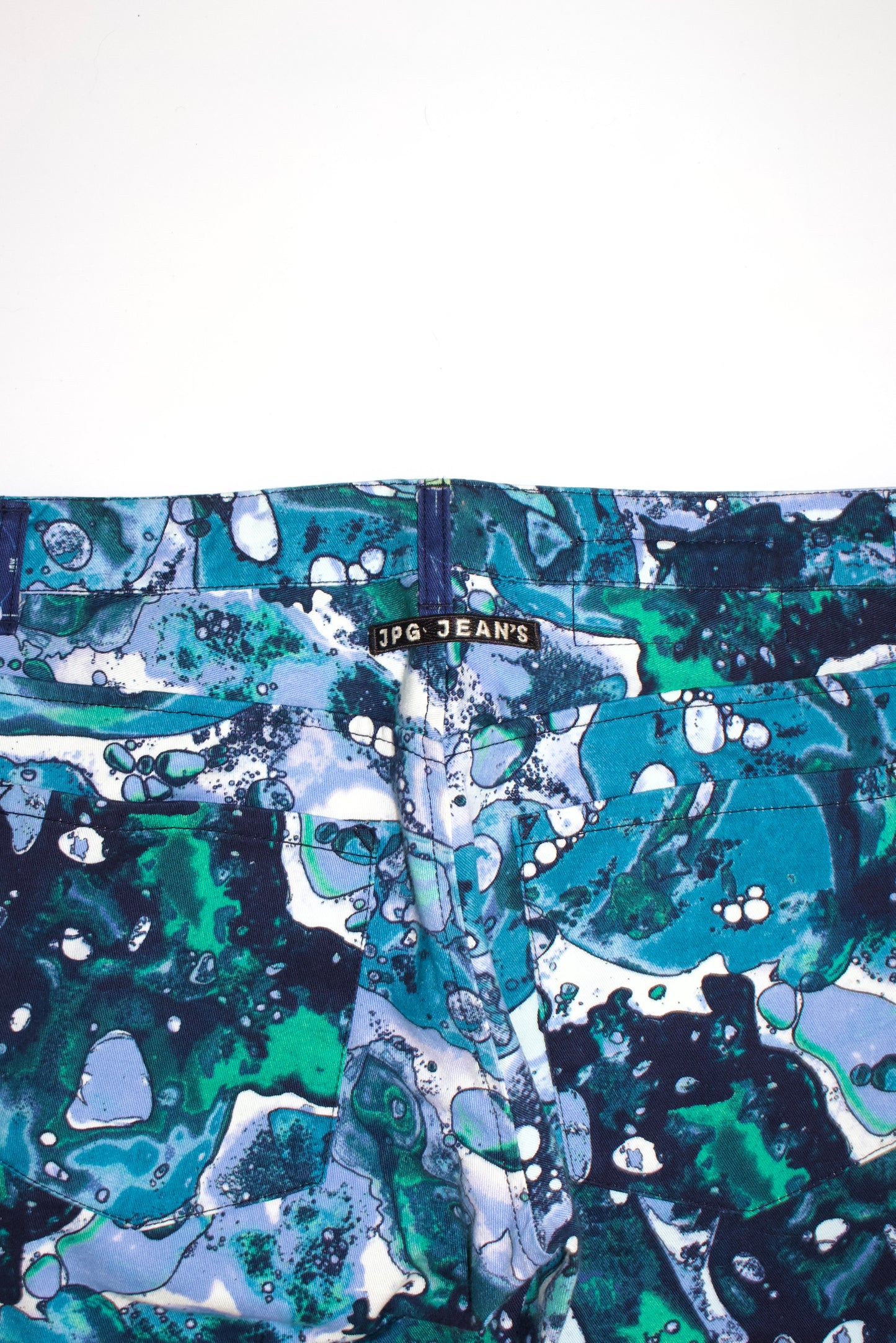 Jean Paul Gaultier SS 2001 blue printed jeans