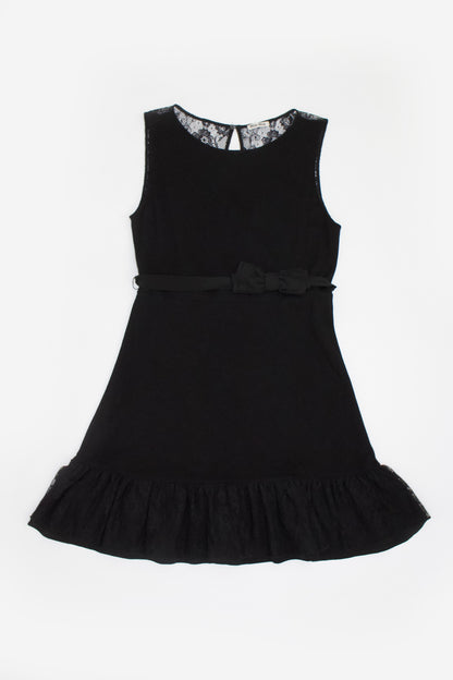Miu Miu little black dress with bow tie and lace back
