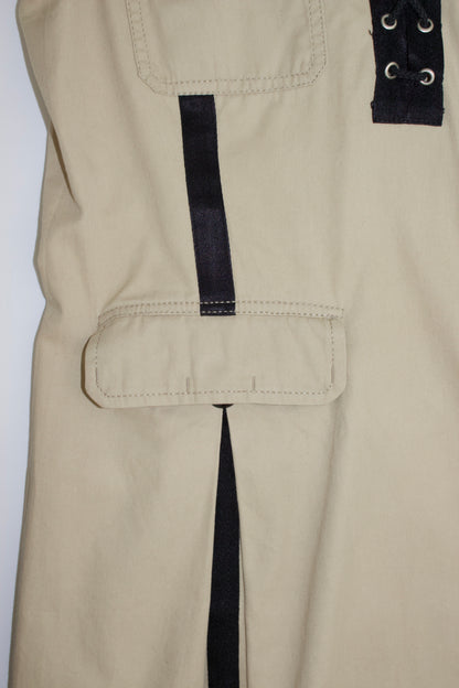 Dolce & Gabbana cream dress with lace-up detailing