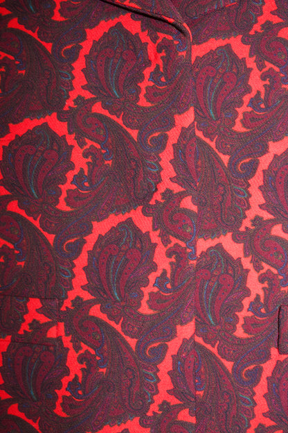 Miu Miu FW2005 red paisley-print wool blazer