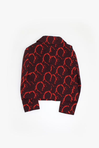 Miu Miu FW2005 red paisley-print wool blazer