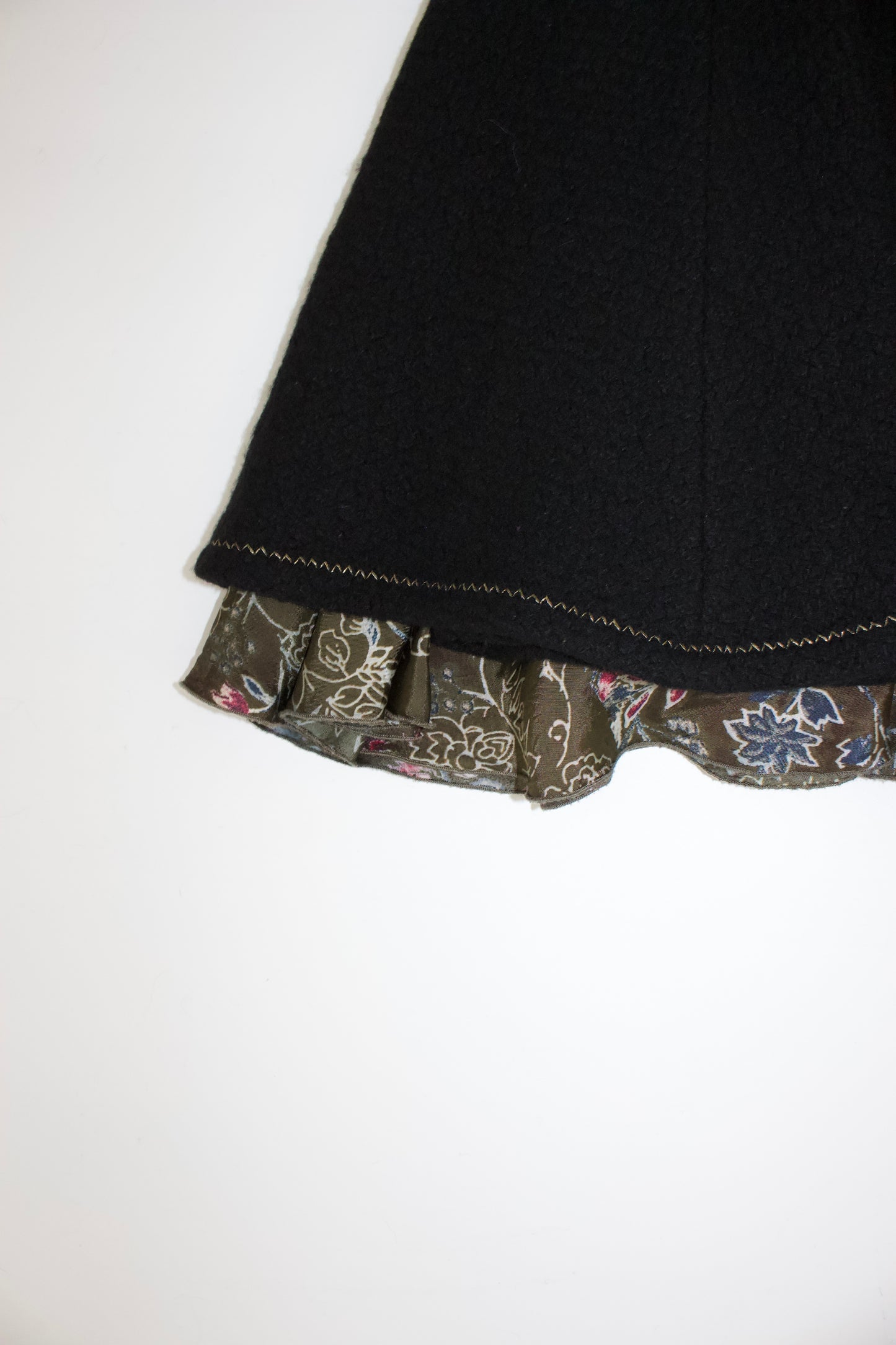 Roberto Cavalli black wool midi-skirt