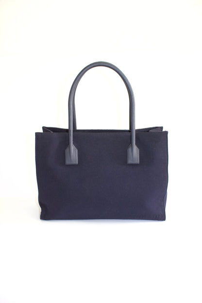 Miu Miu 2000s navy neoprene handbag with rubber handles