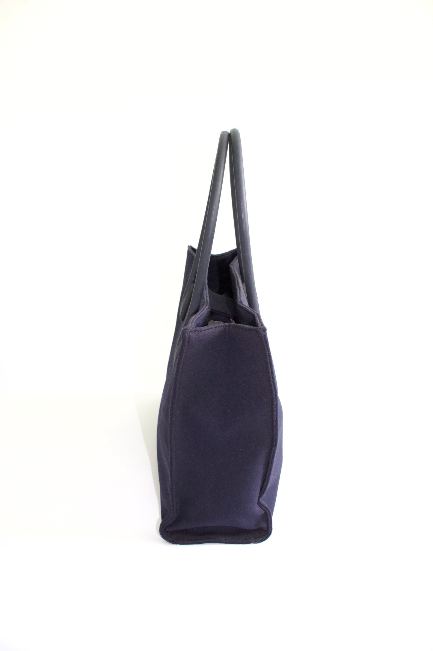 Miu Miu 2000s navy neoprene handbag with rubber handles