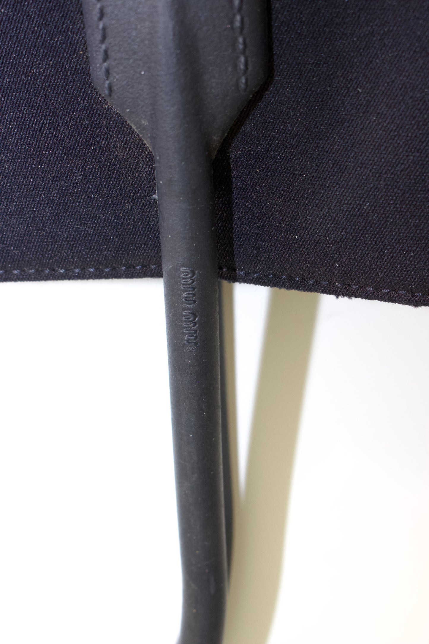 Miu Miu 2000s navy neoprene handbag with rubber handles
