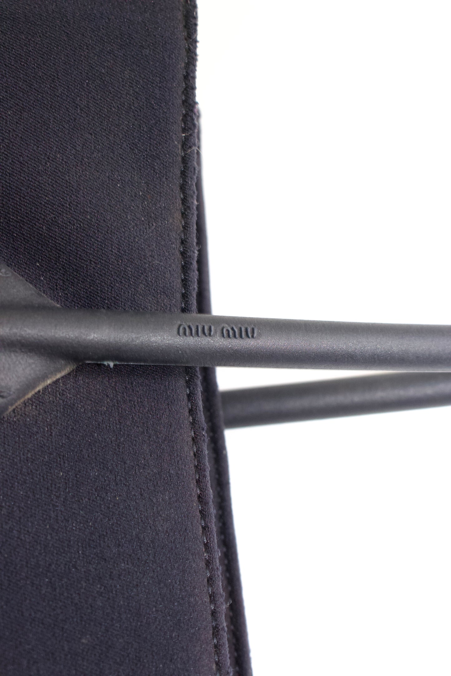 Miu Miu 2000s navy neoprene handbag with rubber handles