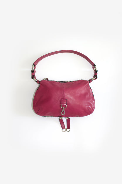Miu Miu pink leather shoulder baguette