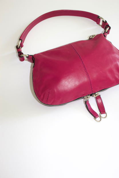 Miu Miu pink leather shoulder baguette
