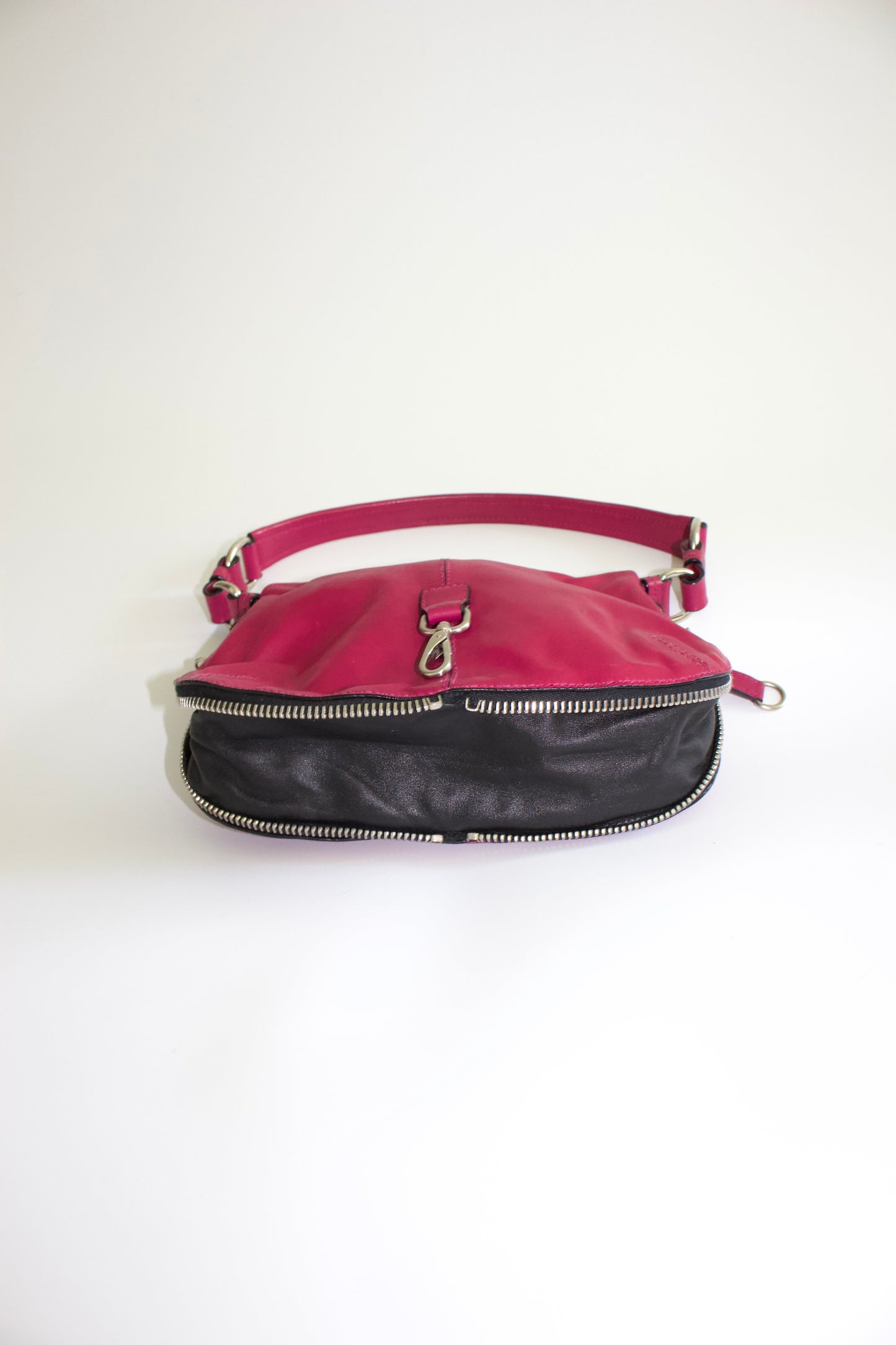 Miu Miu pink leather shoulder baguette