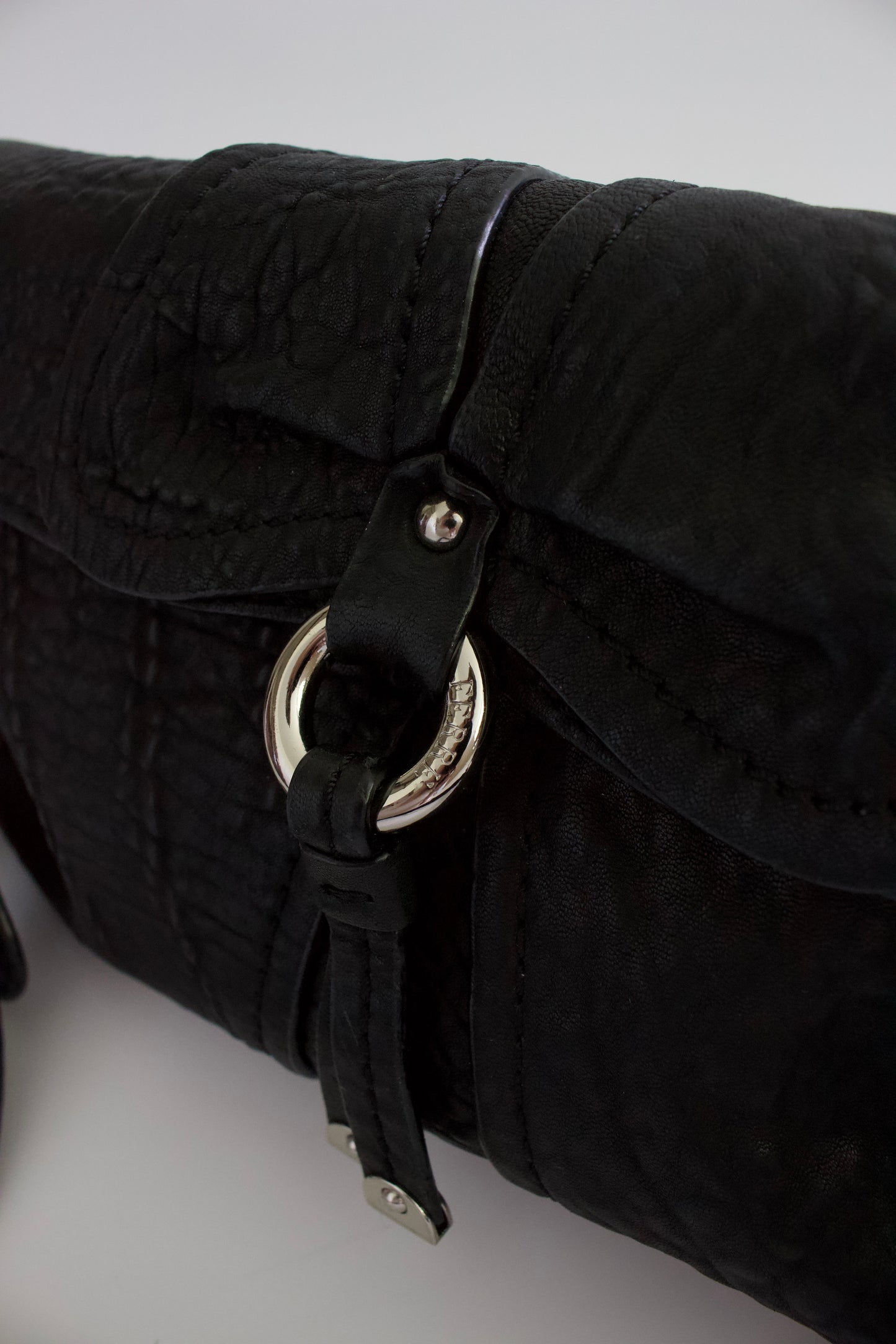 GF Ferre black leather shoulder bag