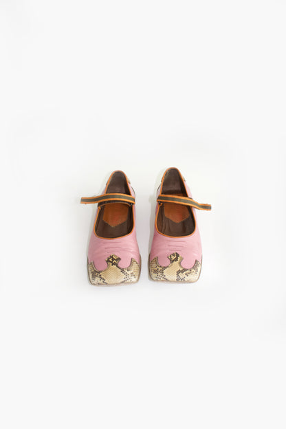 Miu Miu FW 1999 pink ballerina shoes