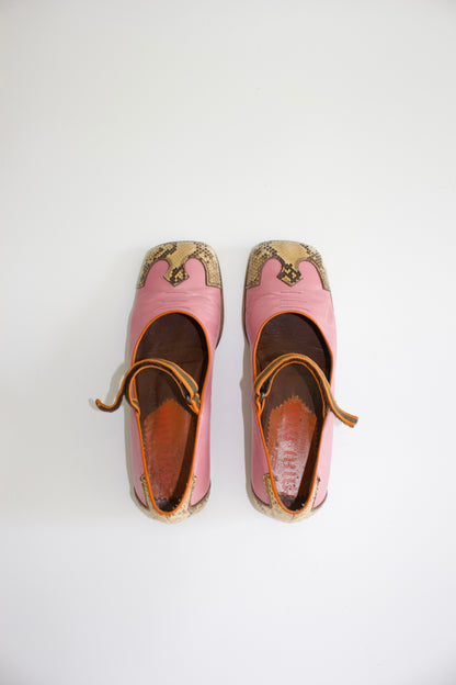 Miu Miu FW 1999 pink ballerina shoes