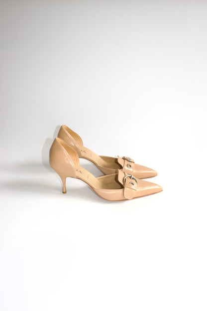 Prada SS 2002 beige leather heels