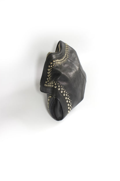 Alexander Mcqueen SS 2010 De Manta black leather clutch