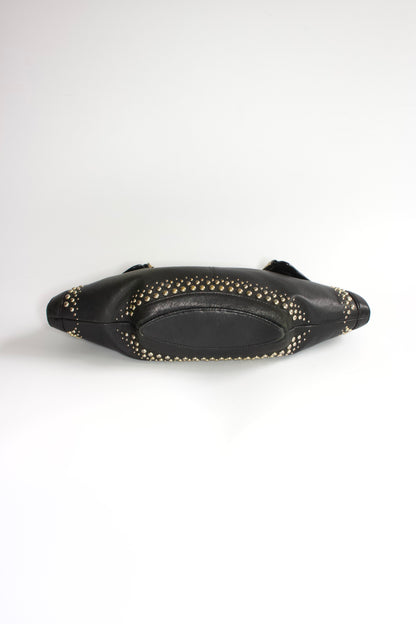 Alexander Mcqueen SS 2010 De Manta black leather clutch