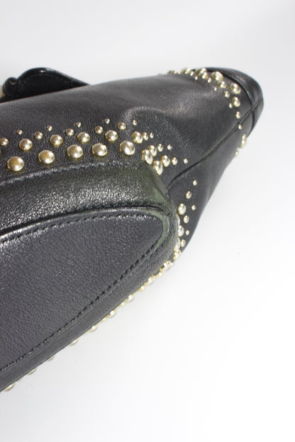 Alexander Mcqueen SS 2010 De Manta black leather clutch