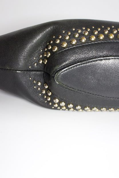 Alexander Mcqueen SS 2010 De Manta black leather clutch