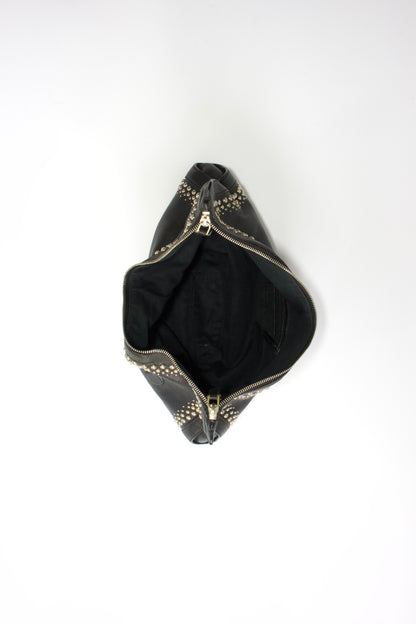 Alexander Mcqueen SS 2010 De Manta black leather clutch