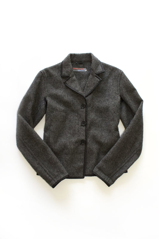 Prada 2000s grey wool blazer