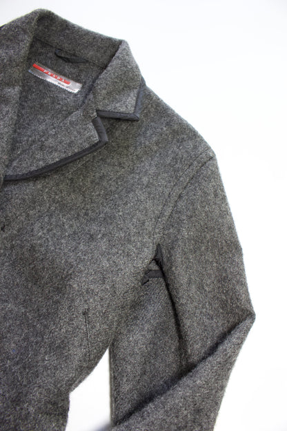 Prada 2000s grey wool blazer