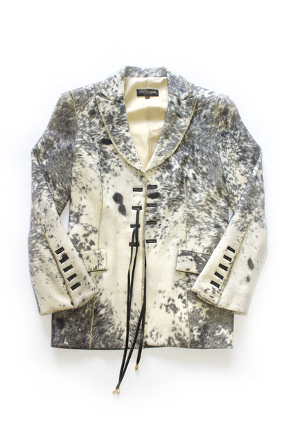 Roberto Cavalli FW 1999 wool & leather blazer