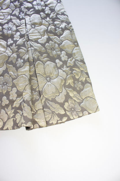Miu Miu FW 2004 silver brocade skirt