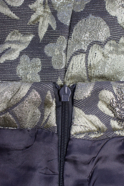 Miu Miu FW 2004 silver brocade skirt