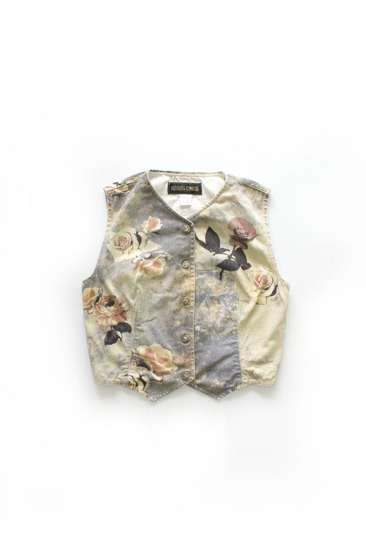 Roberto Cavalli FW 1994 Renaissance denim vest