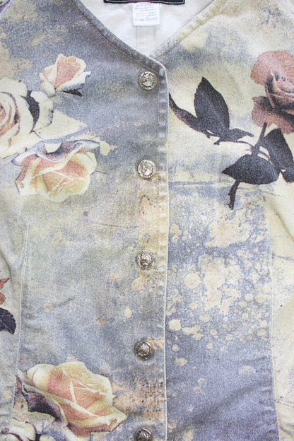 Roberto Cavalli FW 1994 Renaissance denim vest