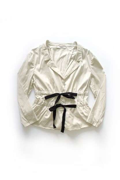 Prada SS 2009 cream blazer with tie details